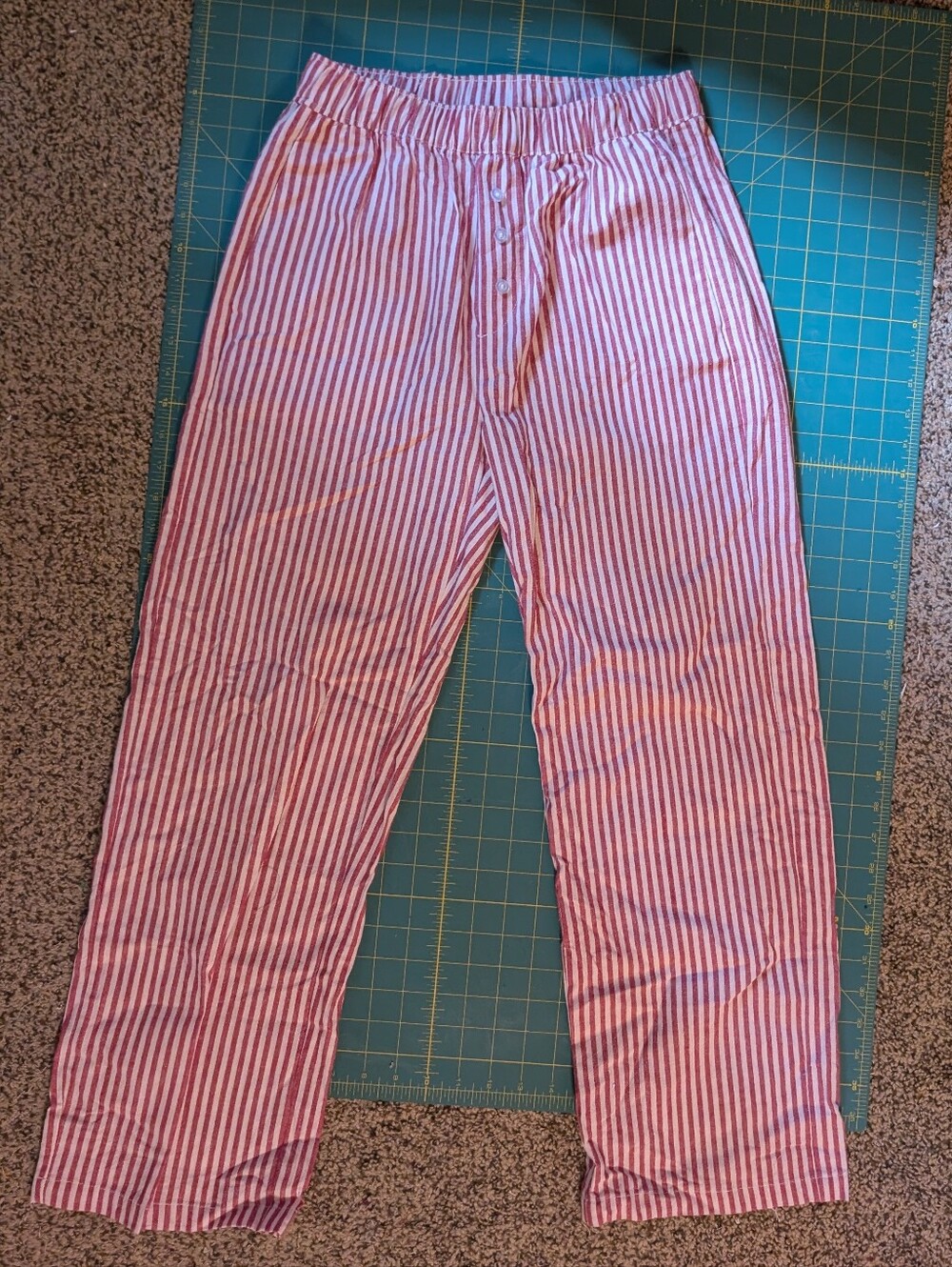 Candy Stripe Cotton(?) Chambray Lounge Pants XS